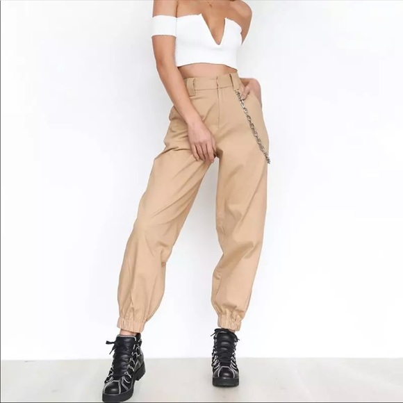 high waisted baggy cargo pants